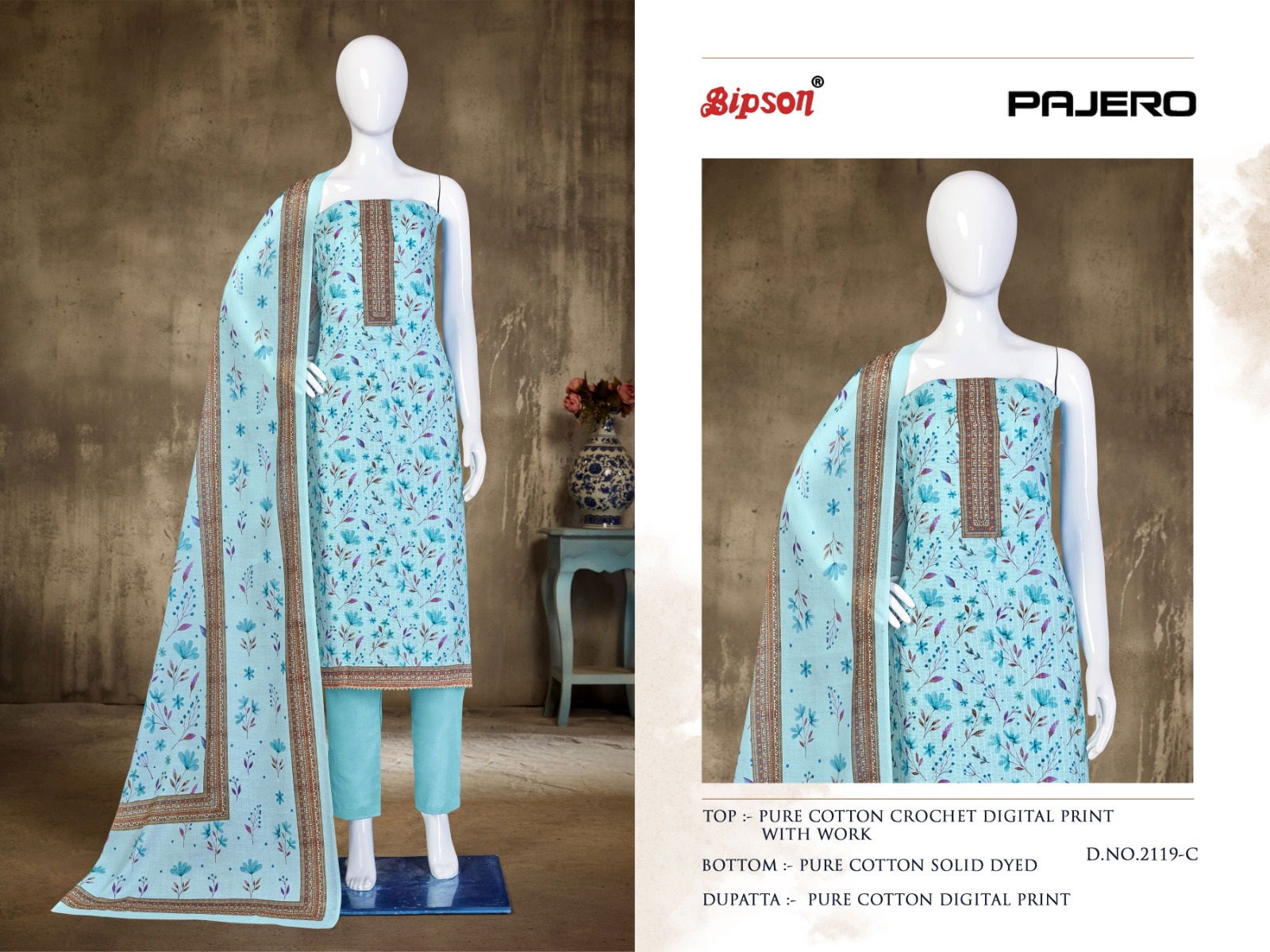 Pajero 2119 By Bipson Readymade Salwar Suit Catalog